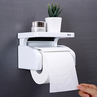 美丽雅 浴室纸巾架强力吸壁挂架卫生间置物架免打孔防水纸巾架