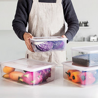 惠而信Welshine 0273-保鲜盒 冰箱收纳盒塑料保鲜盒储物盒 密封盒生鲜蔬菜水果冷藏冷冻盒 9L 单个
