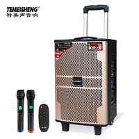 特美声 TEMEISHENG QX-1020 10英寸大功率户外音响广场舞音箱播放器蓝牙拉杆无线话筒K歌