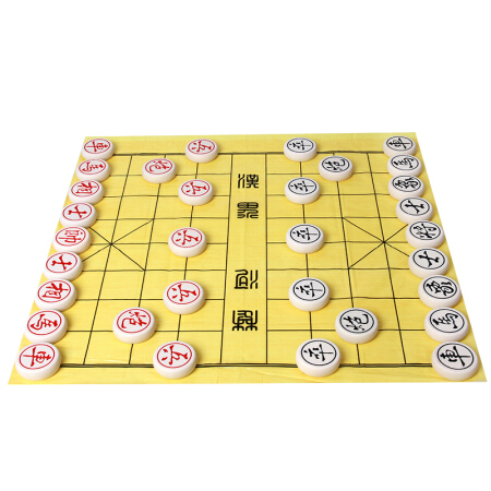 成功象棋套装A745玉化石中国象棋耐磨抗摔树脂材料 附带塑料纸棋盘 棋子直径4.5cm