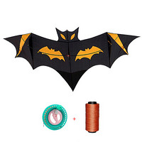 可爱布丁风筝玩具线轮卡通大型2米户外儿童亲子男女孩运动游戏 2米蝙蝠+18轮300米线+连接器