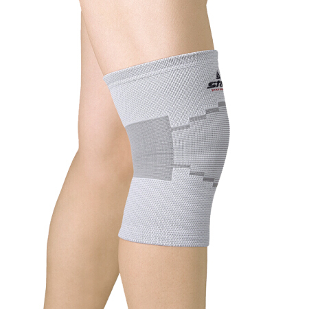 STAR XD310W-02 篮球排球体育运动护具膝关节护套透气护膝单只装 浅灰色