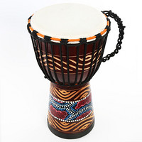 美德威 8寸彩绘非洲鼓 儿童初学者丽江演奏山羊皮手鼓