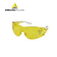 代尔塔（Deltaplus）101127 护目镜 时尚型安全眼镜黄色增亮 防雾防刮擦 浅黄色  5付装