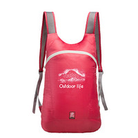 探拓 （TECTOP）户外背包皮肤包 男女便携防泼水双肩折叠包 旅行登山包 BO3001 玫红14L