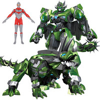 糖米（Temi）钢铁角龙-绿色 钢铁飞龙2奥特曼力量之崛起 儿童变形玩具金刚机械兽恐龙机器人男孩模型 礼盒装