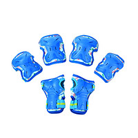 瑞士m-cro迈古儿童溜冰鞋旱冰鞋轮滑鞋滑板滑步车护具6件套护具护腕护膝护肘MP1-D 蓝色M码