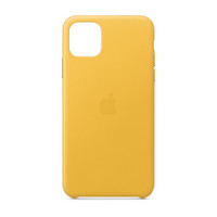 Apple iPhone 11 Pro Max 皮革保護殼 - 橙檸黃色