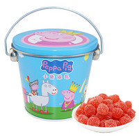 小猪佩奇 Peppa Pig 卡通小铁桶 VC软糖 草莓味 果汁糖 36g/桶 颜色随机发货
