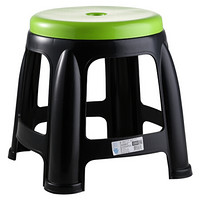 凡高(VEGNO) 凳子 加厚防滑塑料凳子家用 换鞋凳 时尚舒适中凳 高34cm 绿色