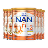a2 澳洲进口 雀巢（Nestle）能恩 NAN 超级A2配方奶粉3段含益生菌 (1-3岁) 800g*6罐