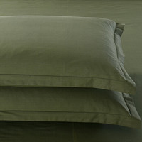 种棉人家纺 良品风格枕套床上用品 纯色