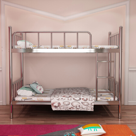 奈高NG双层床双人不锈钢钢架床简约现代员工学校宿舍公寓床2000*900*1750