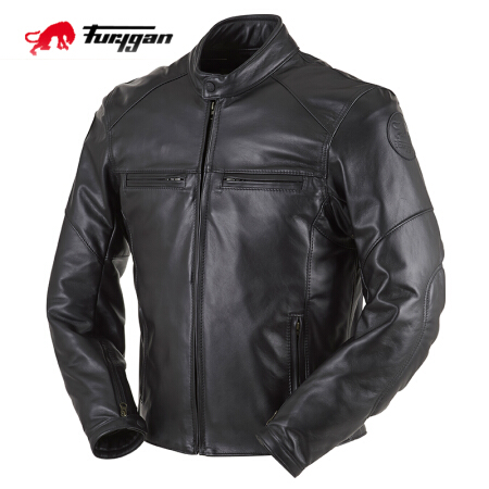 Furygan VINCE(文斯） 法国原产 休闲夹克款 摩托机车骑行皮衣 超软牛皮 D3O护具 黑色 S
