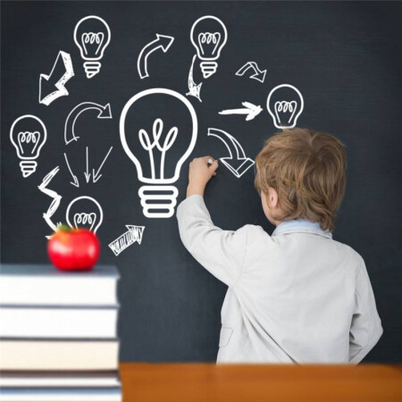 斯图sitoo 加宽家用黑板贴白板贴可擦写儿童教学涂鸦绿板贴自粘可移除墙贴纸墙膜 ST1104黑板贴 90cm*2m