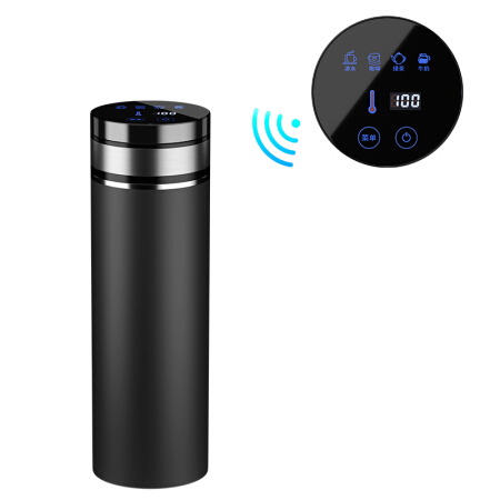 甬航 YONGHANG 车载电热杯12V-24V双功率汽车烧水杯烧水壶热水杯多功能无线智能保温杯黑色