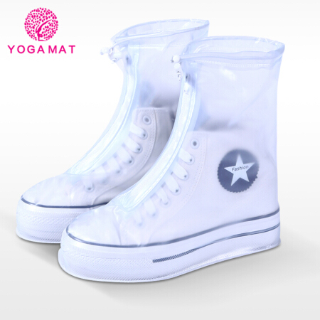 澳弥呢 雨靴雨鞋 雨天防滑防水鞋套男女通用加厚底耐磨透明防雨鞋套 M