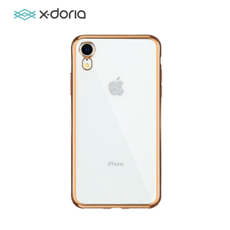 X-doria 苹果XR透明手机壳iPhone XR超薄保护套电镀防摔全包硅胶软壳男女通用6.1英寸 瑞彩金色