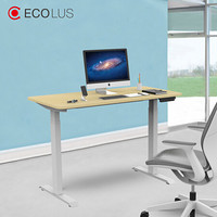 宜客乐思（ECOLUS）站立办公电动升降电脑桌学习桌现代简约家用写字桌办公桌显示器工作台 LD22LG 橡木色
