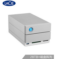 LACIE/雷孜 LaCie 28TB Type-C/雷电3 USB3.1 DP端口 USB3.0 CF卡槽 SD卡槽 磁盘阵列 2big Dock 存储坞站