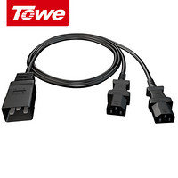 同为（TOWE）C20转C13一分二电源线 PDU/服务器16A转10A电源延长线 1.5平方3米 TW-F-C20/2C13