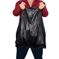 星工（XINGGONG）大号加厚黑色垃圾袋 点断式酒店物业环卫塑料袋家用平口垃圾袋 70*90cm30只XGHW-18