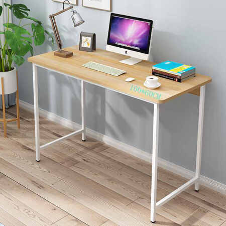 素宅 电脑桌 现代简约台式家用书桌笔记本简易写字桌子 100*60原木色办公桌SZ8173Z