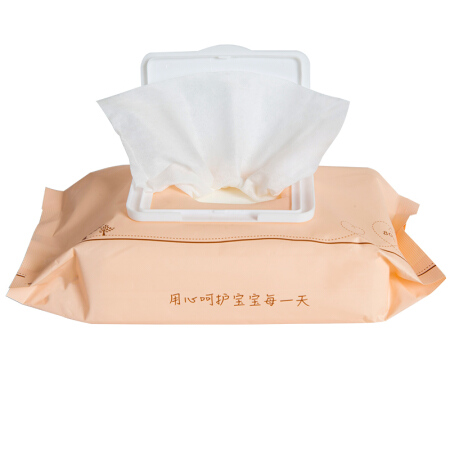 良良(liangliang)婴儿湿巾宝宝新生儿湿纸巾手口专用儿童带盖(20*15cm)80抽/包