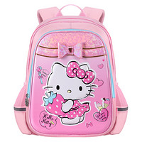 凯蒂猫（Hello Kitty）小学生书包女童 1-3年级儿童可爱卡通双肩包大容量透气背包BK0009B 粉色