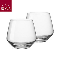 洛娜（RONA）斯洛伐克进口 雪瑞斯玛系列水晶玻璃威士忌杯390mL*2支装
