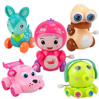 可爱布丁儿童玩具男女孩宝宝婴儿益智玩具发条玩具1-3礼物5件套（款式随机）收纳箱装生日六一儿童节礼物
