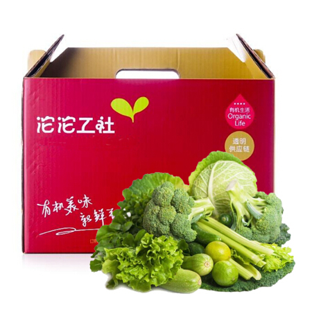 沱沱工社  有机蔬菜礼盒 6种应季蔬菜  约3kg 礼盒装  新鲜蔬菜