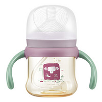 babycare新生婴儿奶瓶 宽口径带吸管手柄耐摔ppsu奶瓶 宝宝小奶瓶-160ml 1716暮色紫