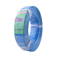 晶花国标阻燃单芯多股塑铜软线 电线 电缆ZR-BVR1.5平方 蓝100米/盘