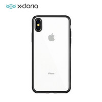 X-doria 苹果XS Max透明手机壳iPhoneXS Max超薄保护套电镀防摔全包硅胶软壳男女通用6.5英寸 瑞彩黑色