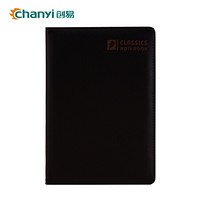 创易（chanyi）A5 25k 200页(100张) 加厚经济型 商务皮面本 办公记事本 笔记本子 黑色 CY7951
