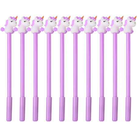 正彩(ZNCI) 递乐 独角兽造型中性笔可爱卡通创意学生文具用品签字笔水笔 3141紫色