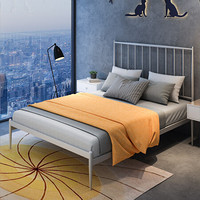 宜眠坊(ESF)床 铁床 简欧铁艺床 双人床 单人床 公寓铁架床 EC102白色 1.2米*2.0米