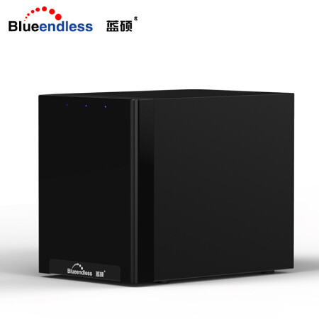 蓝硕 BLUEENDLESS X8 nas网络云存储服务器 家用NAS 云盘共享网盘私有云存储数据存储 双盘阵列 黑色