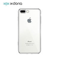 X-doria 苹果7P/8P超薄手机壳iPhone7Plus/8Plus透明保护壳电镀防摔全包硅胶软壳男女款5.5英寸 瑞彩银色