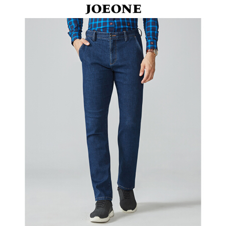 九牧王（JOEONE）牛仔裤 男士商务长裤JJ185028T商务款185/106C[108]