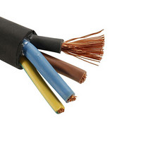 晶花国标重型耐油橡套线 软橡套线 电线 电缆 YCW 3*4+1*2.5 100米/盘