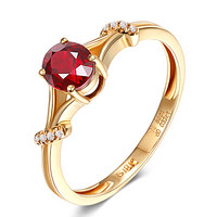 欧采妮 红宝石戒指 18k玫瑰金镶钻女款高级私人定制7-10天 C71016085