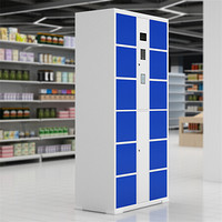 金经金属超市储物柜单位自助寄存柜商场12门电子存包柜条码
