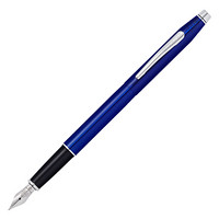 高仕（CROSS）钢笔/签字笔金属笔杆 商务办公礼品墨水笔 经典系列 蓝亮漆白夹