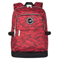 卡拉羊中小学生书包男女生休闲大容量旅行背包初高中生双肩包CX5970深红幻彩