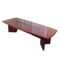世木杰2米4实木皮会议桌HYM2401培训桌会客桌洽谈桌接待桌2.4米会议桌