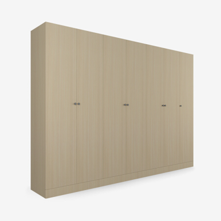 好事达易美定制储物柜 七门收纳柜带实木挂衣杆 2.8米 GD019