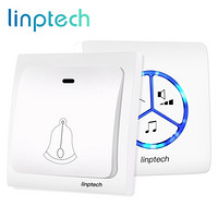 linptech 领普 科技（linptech）门铃 家用无线门铃不用电池自发电远距离防水呼叫器 G1象牙白一拖一