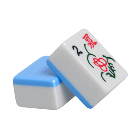 亚丽麻将牌 一级麻将牌 手搓麻将牌42mm天蓝色赠精品收纳袋